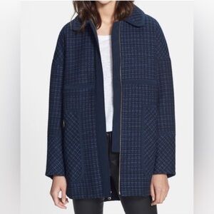 Marc By Marc Jacobs Casey Tweed Coat - Size S - Mixed blue tones